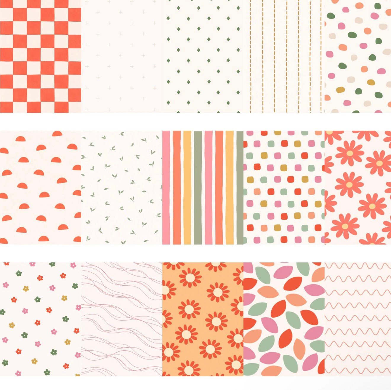 A5 Mixed Patterns Scrapbook Paper Pack - Coquette Cloud Co