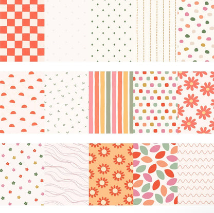 A5 Mixed Patterns Scrapbook Paper Pack - Coquette Cloud Co