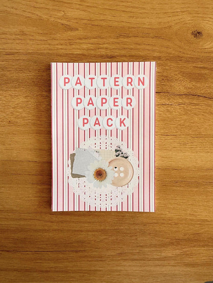 A5 Mixed Patterns Scrapbook Paper Pack - Coquette Cloud Co