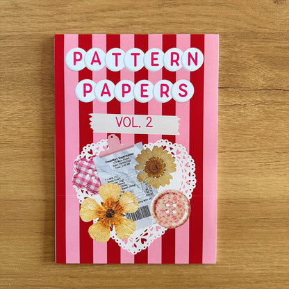 A5 Pink/Red Patterns Scrapbook Paper Pack - Coquette Cloud Co