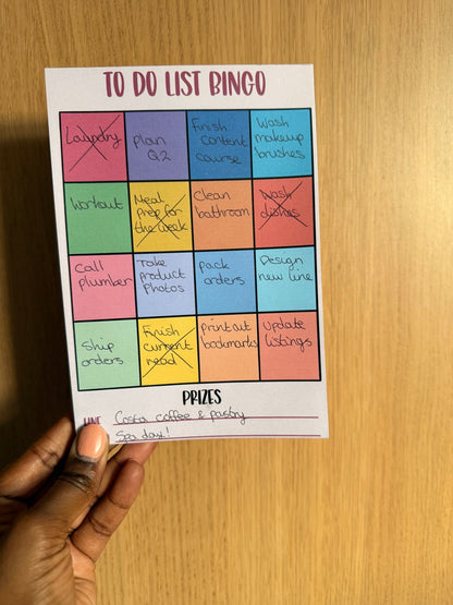 A5 To Do List Bingo Notepad - Coquette Cloud Co