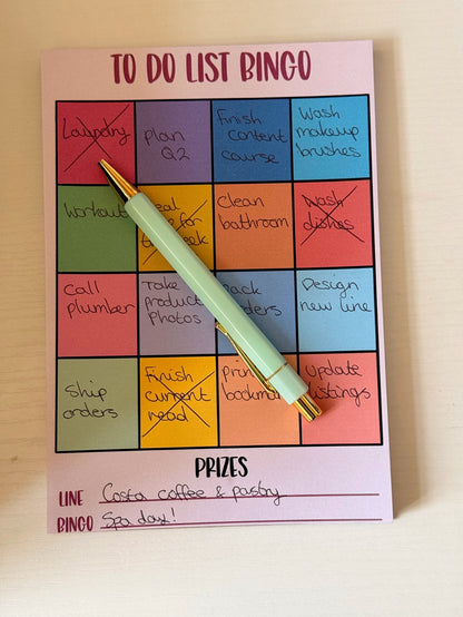 A5 To Do List Bingo Notepad - Coquette Cloud Co