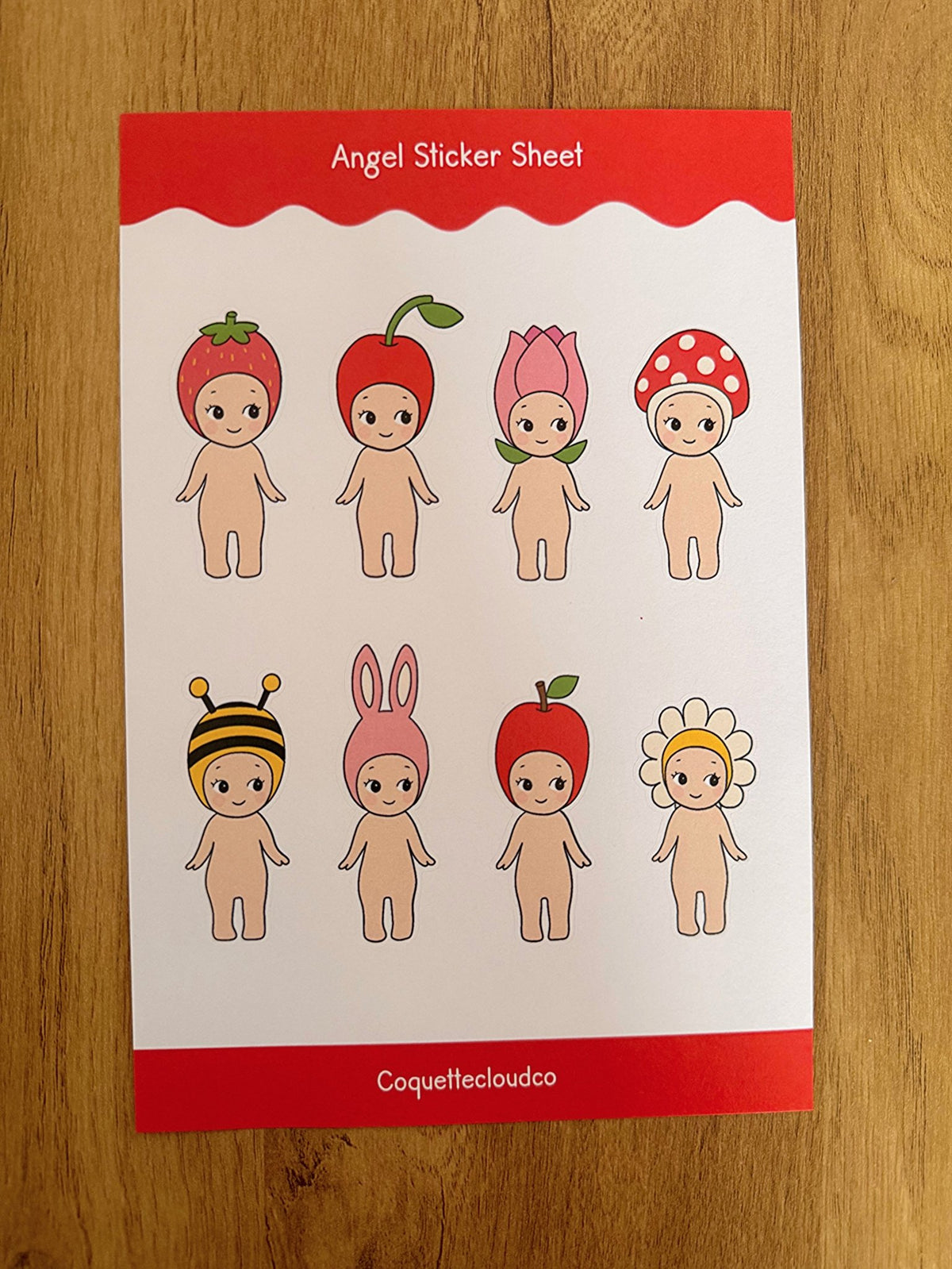 Angel Doll Sticker Sheet - Coquette Cloud Co