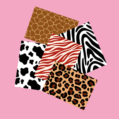 Animal Print Scrapbook Paper Pack A5 - Coquette Cloud Co