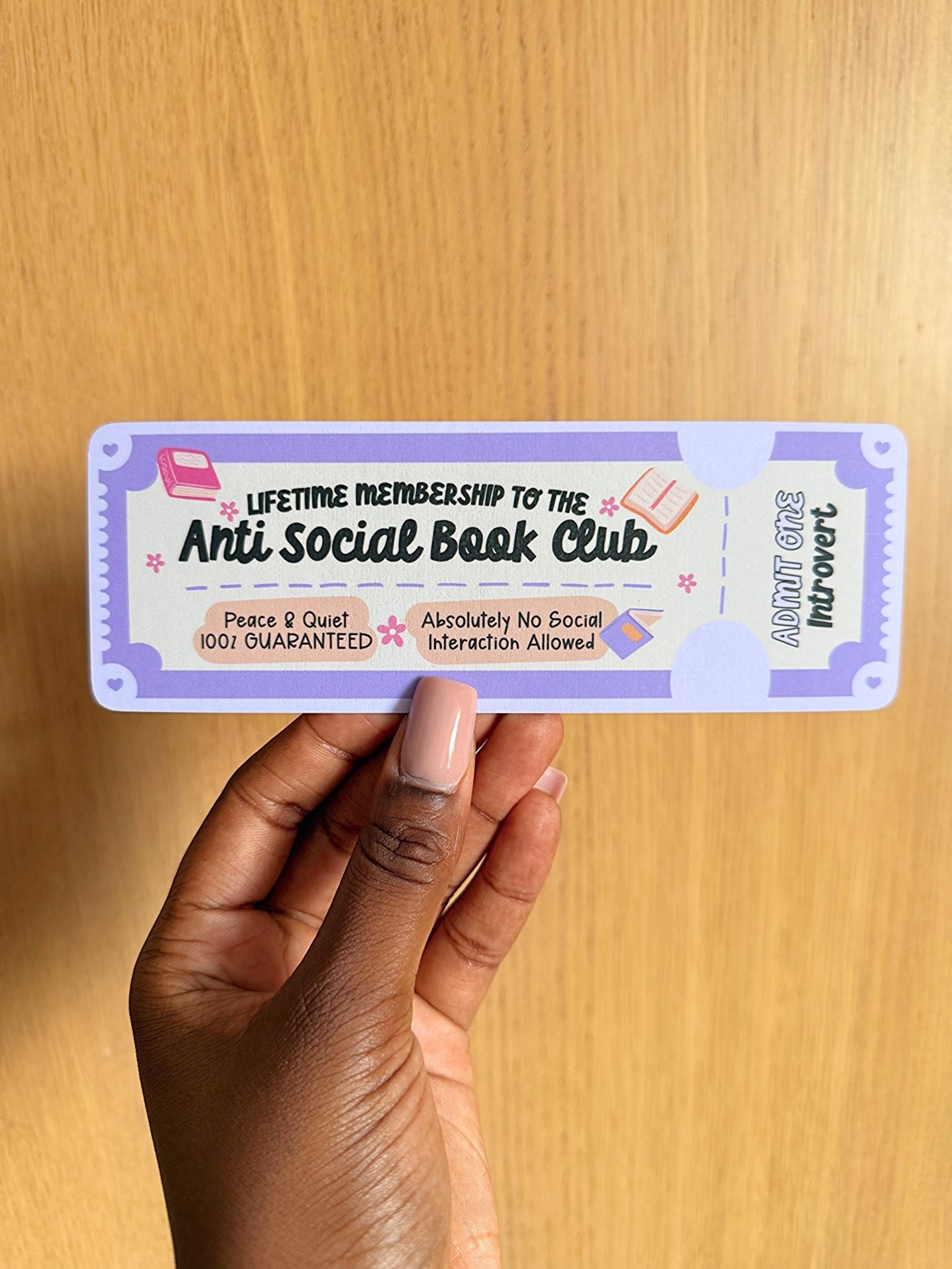 Anti Social Book Club Bookmark - Coquette Cloud Co