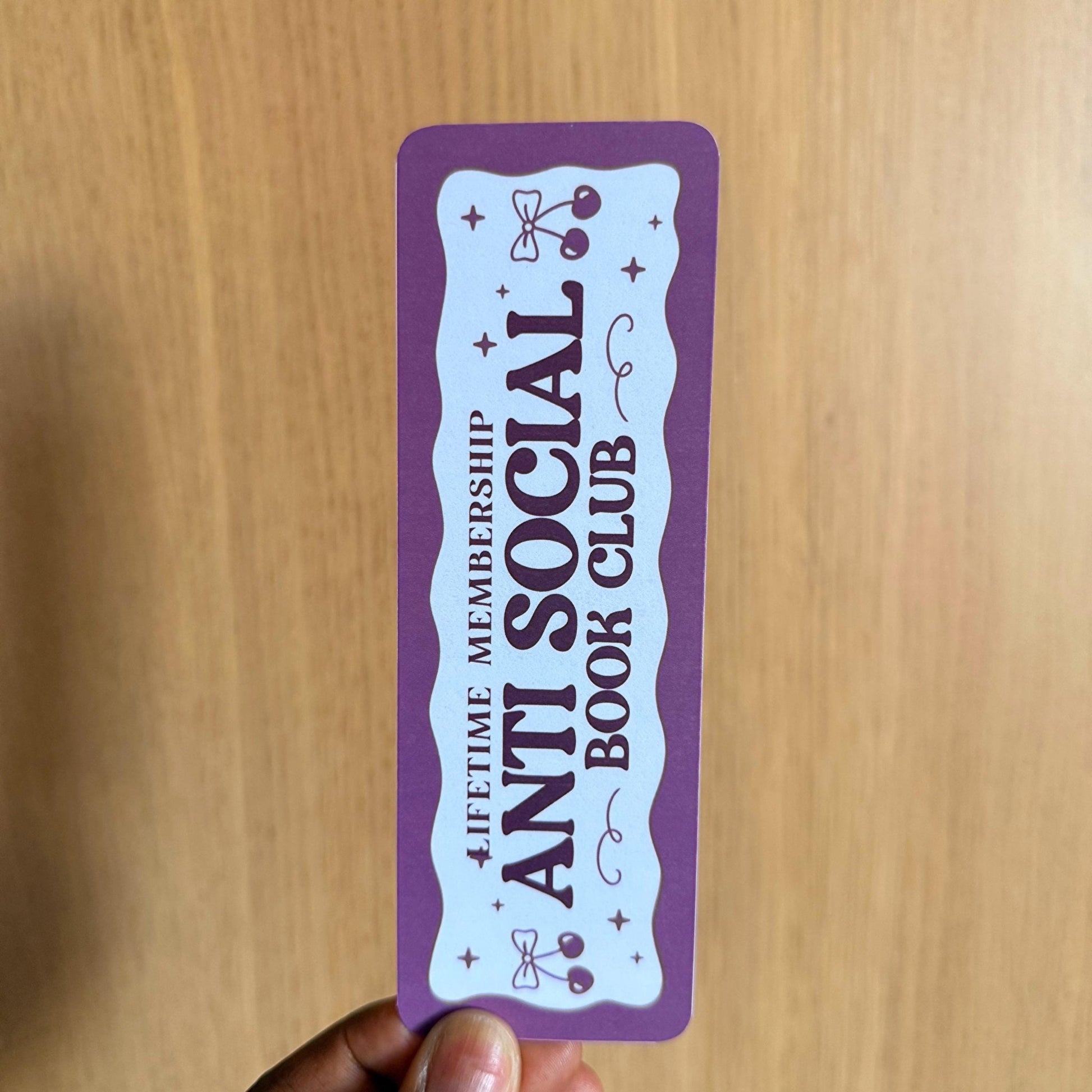 Anti Social Book Club Bookmark - Coquette Cloud Co