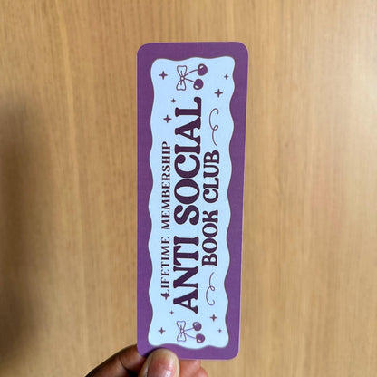 Anti Social Book Club Bookmark - Coquette Cloud Co