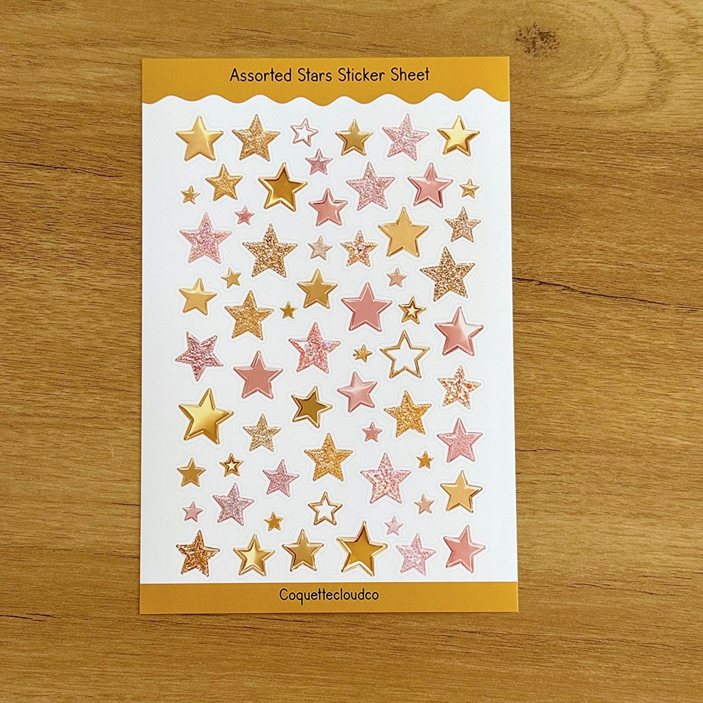 Assorted Stars Sticker Sheet - Coquette Cloud Co