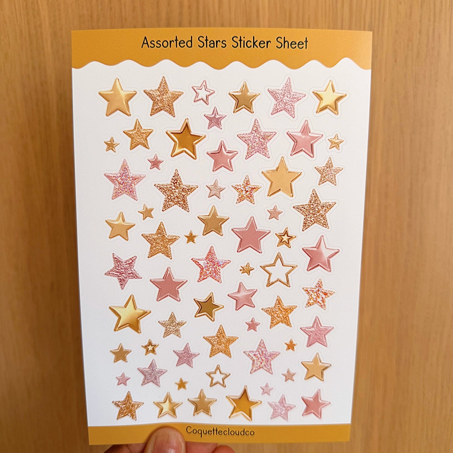 Assorted Stars Sticker Sheet - Coquette Cloud Co