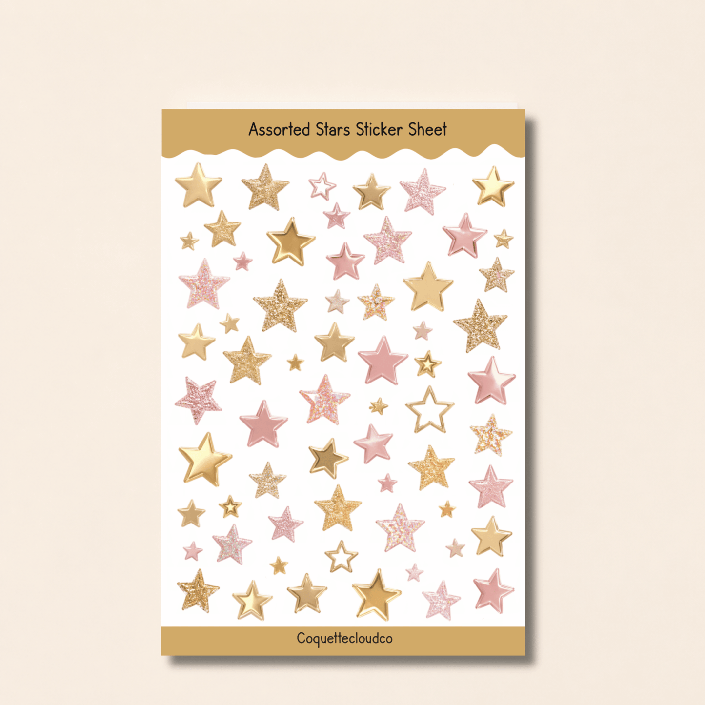 Assorted Stars Sticker Sheet - Coquette Cloud Co