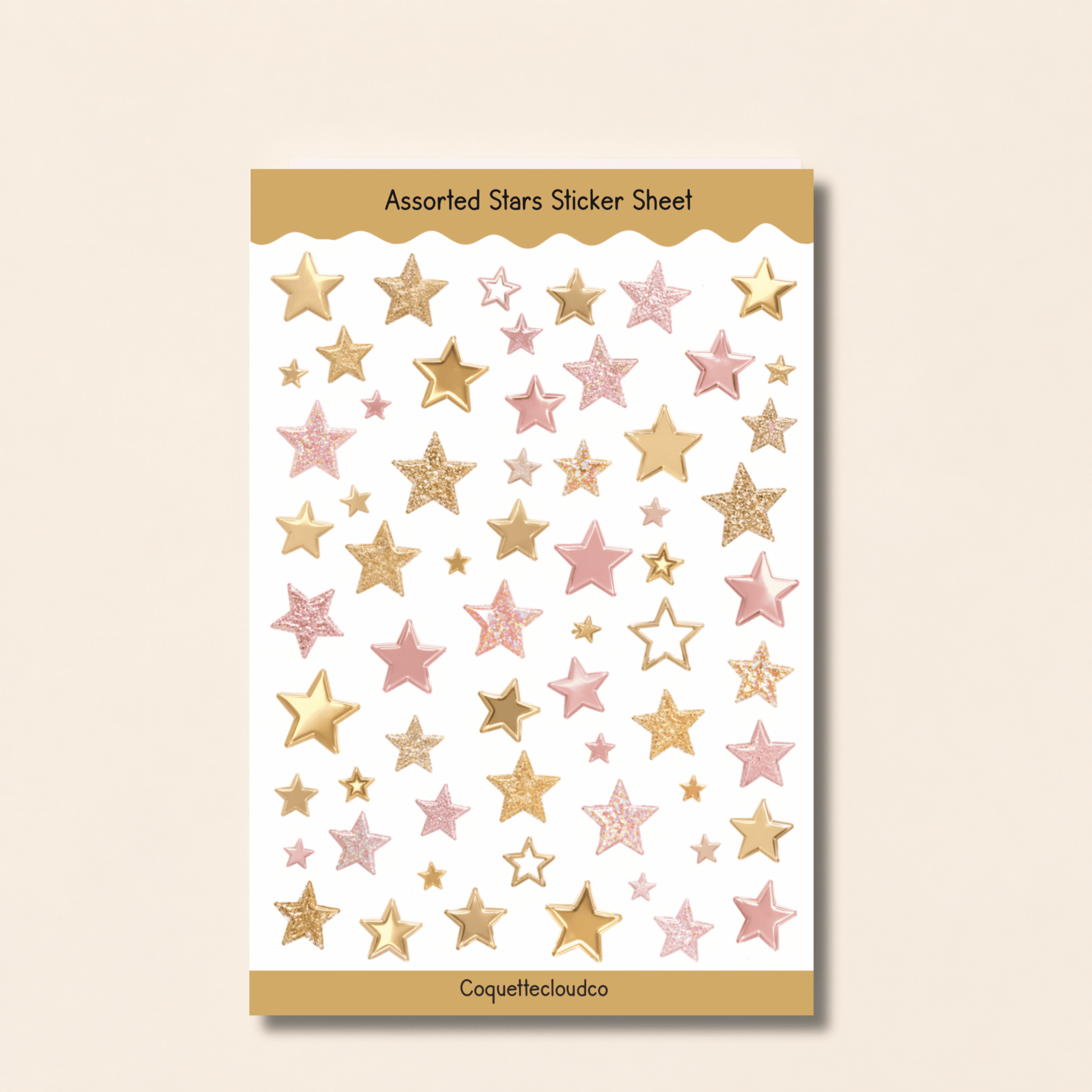 Assorted Stars Sticker Sheet - Coquette Cloud Co