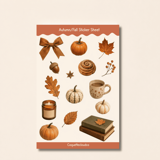 Autumn Sticker Sheet - Coquette Cloud Co