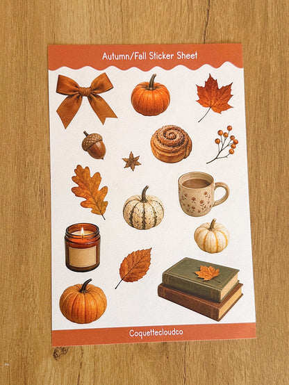 Autumn Sticker Sheet - Coquette Cloud Co
