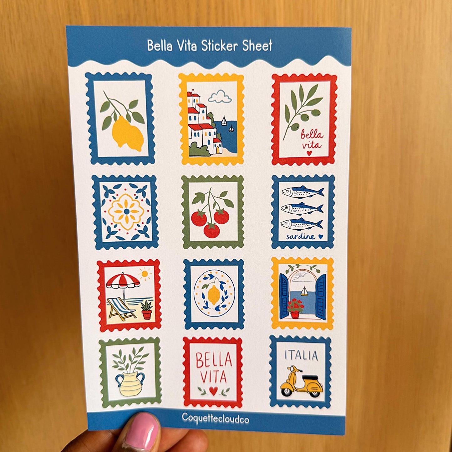Bella Vita Sticker Sheet - Coquette Cloud Co