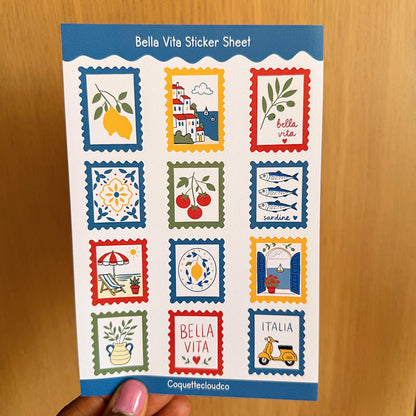 Bella Vita Sticker Sheet - Coquette Cloud Co