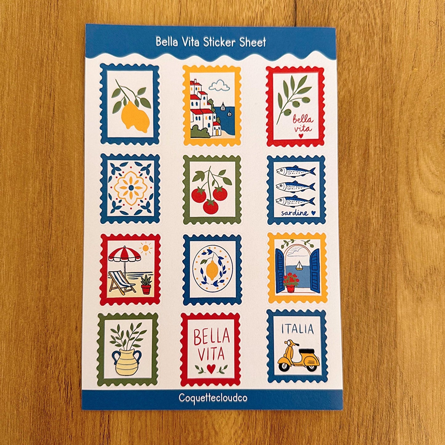 Bella Vita Sticker Sheet - Coquette Cloud Co