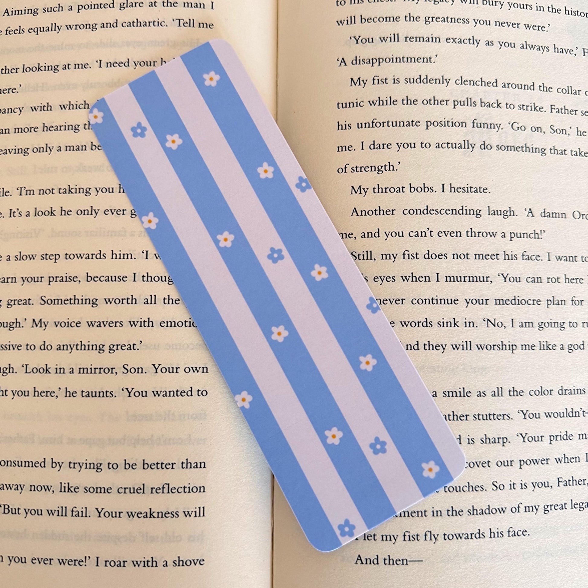 Blue Floral Bookmark - Coquette Cloud Co