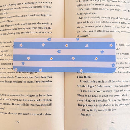 Blue Floral Bookmark - Coquette Cloud Co