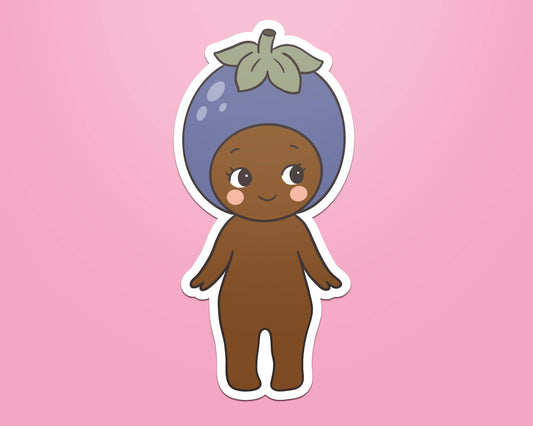 Blueberry Angel Doll Sticker - Coquette Cloud Co