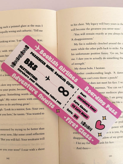 Bookish Airlines Bookmark - Coquette Cloud Co