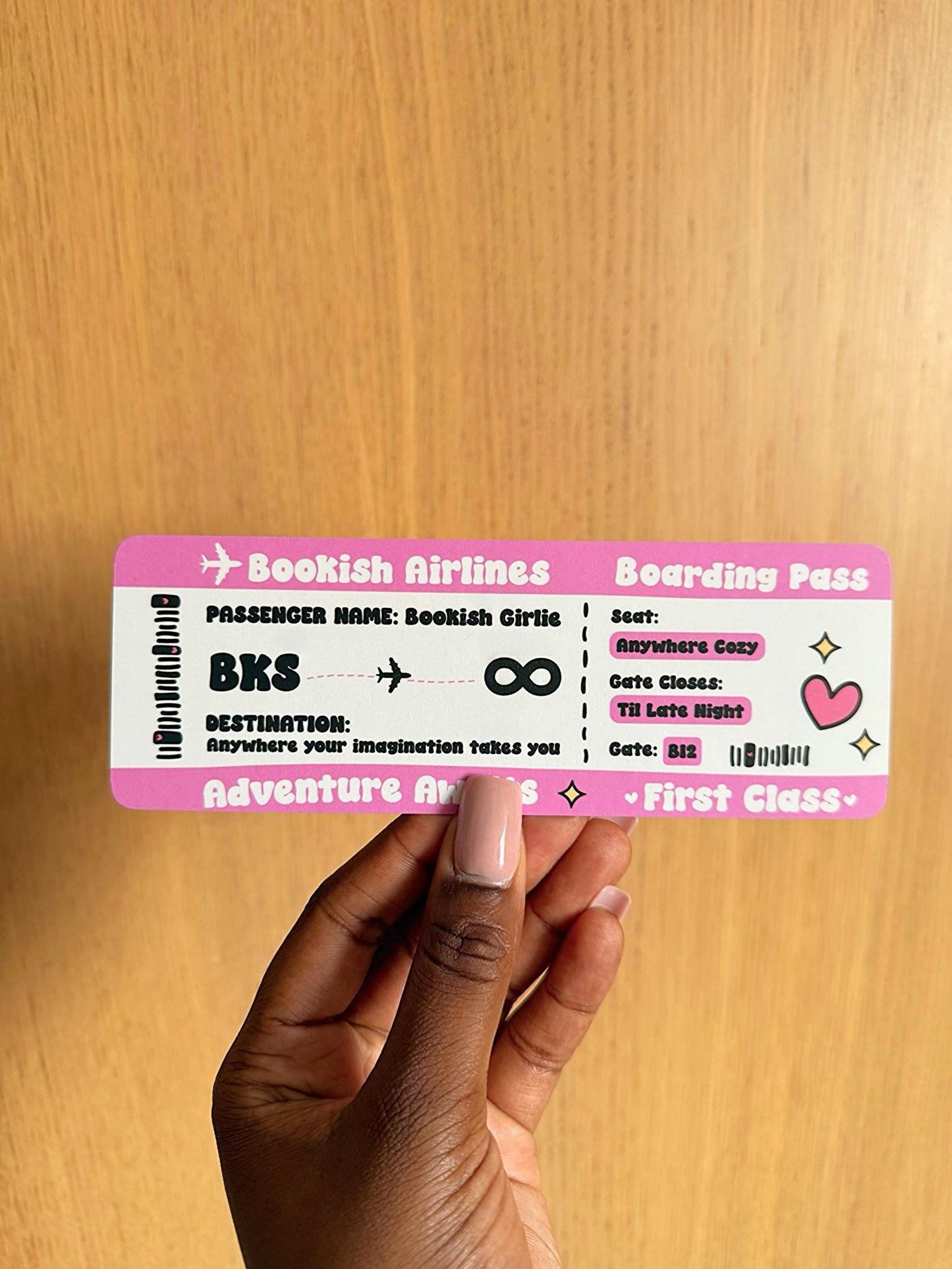 Bookish Airlines Bookmark - Coquette Cloud Co