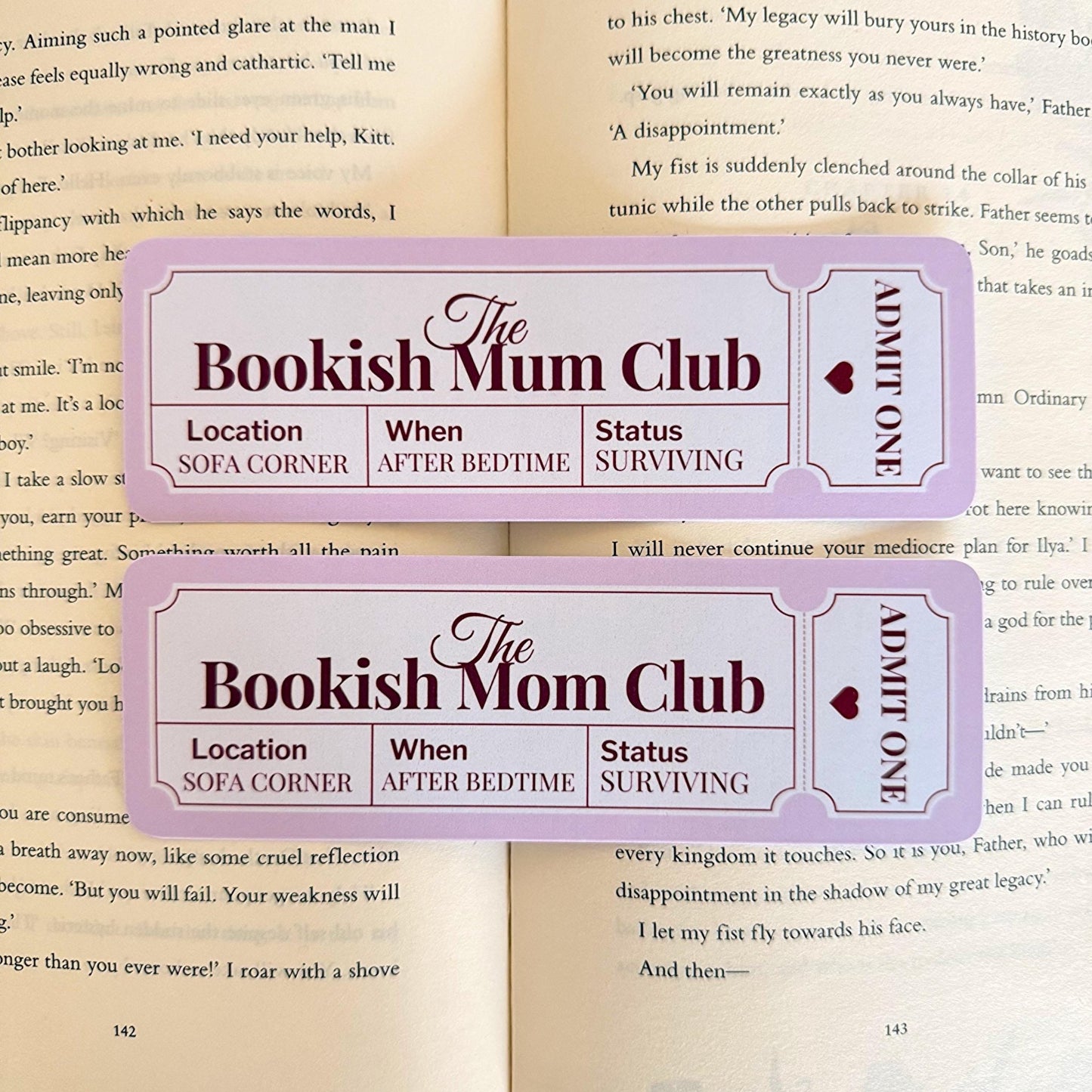 Bookish Mum Bookmark - Coquette Cloud Co