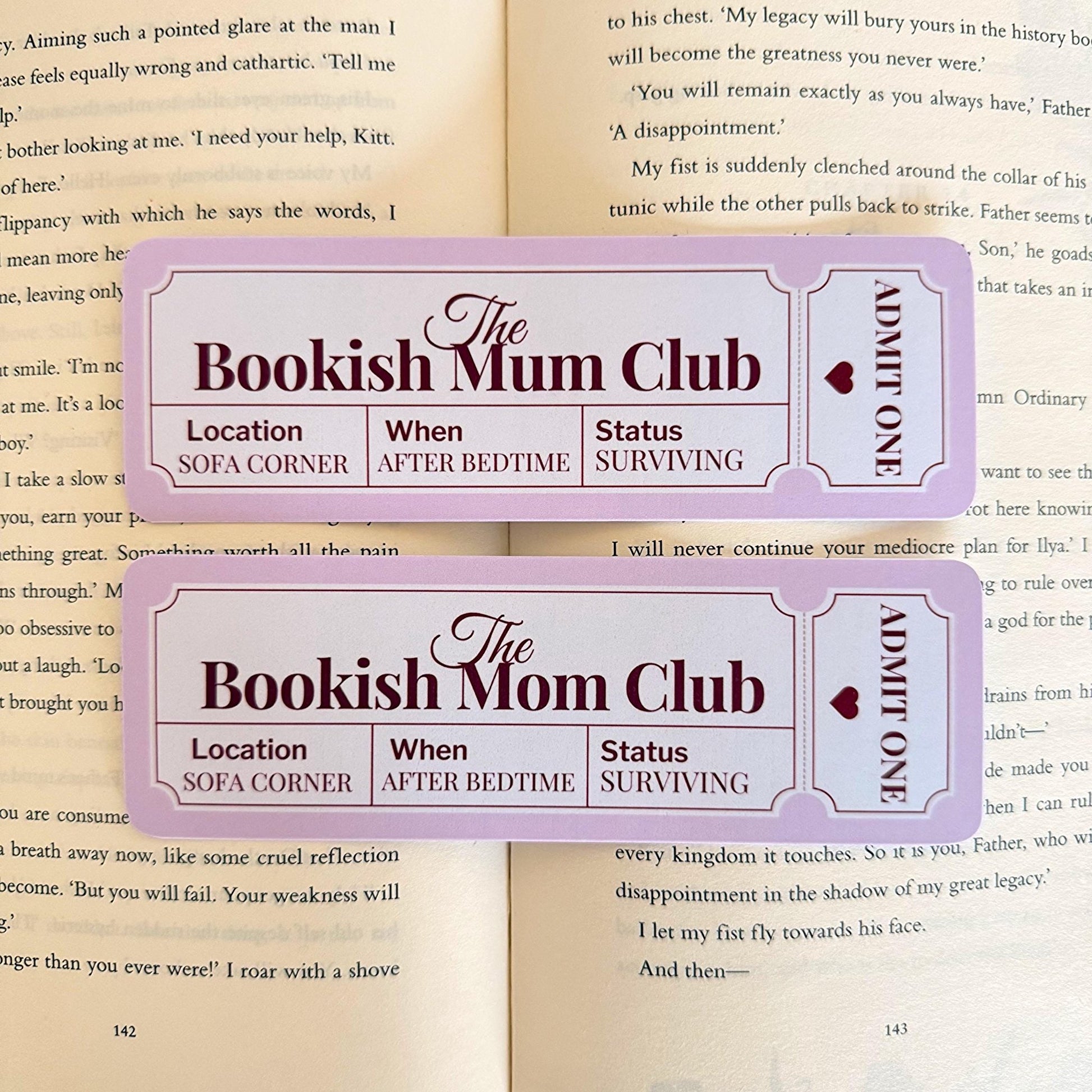 Bookish Mum Bookmark - Coquette Cloud Co