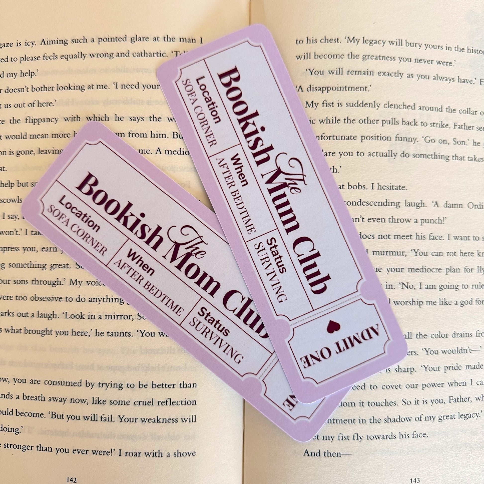 Bookish Mum Bookmark - Coquette Cloud Co