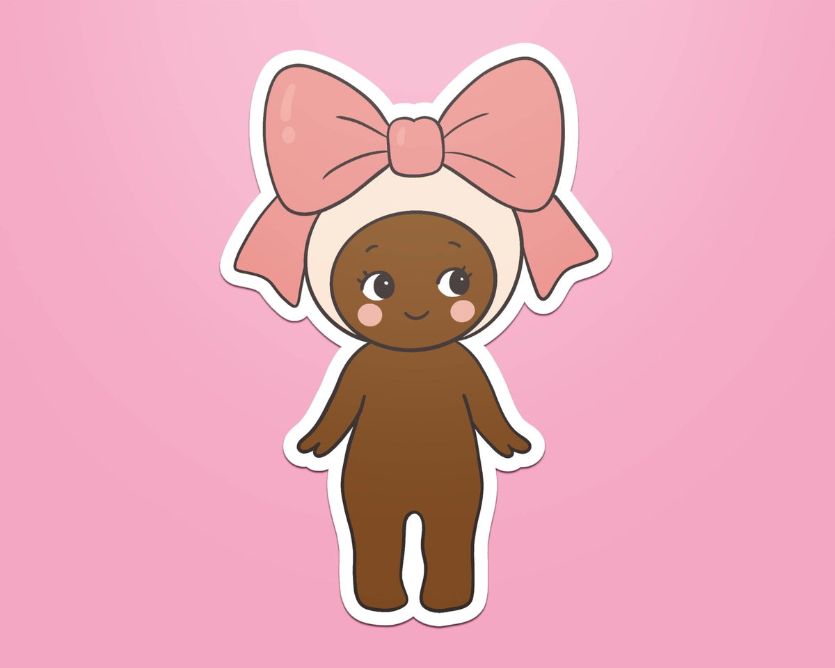 Bow Angel Doll Sticker - Coquette Cloud Co