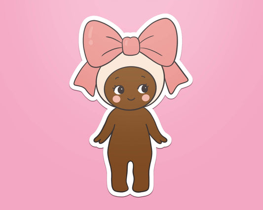 Bow Angel Doll Sticker - Coquette Cloud Co