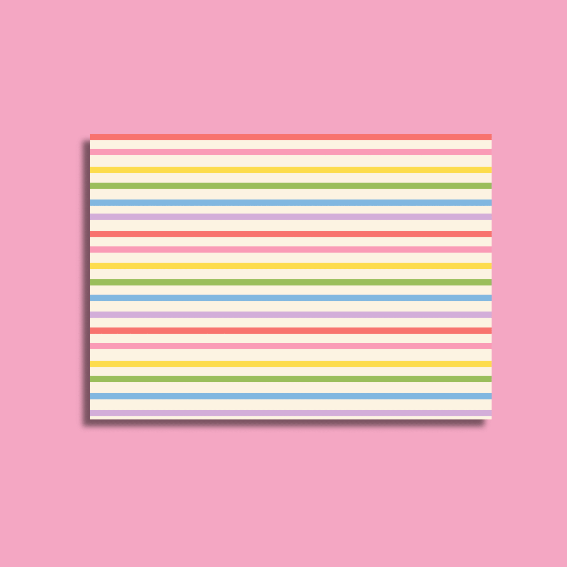 Bright Stripes Scrapbook Paper Pack A4 - Coquette Cloud Co
