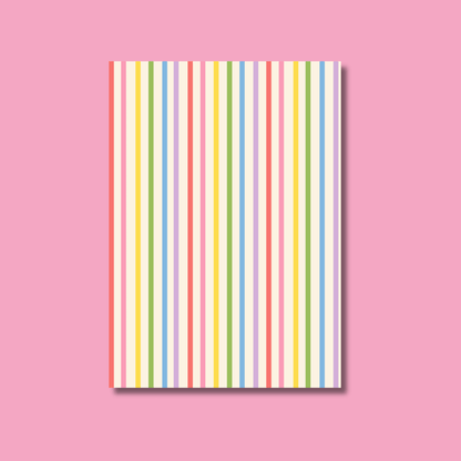 Bright Stripes Scrapbook Paper Pack A5 - Coquette Cloud Co