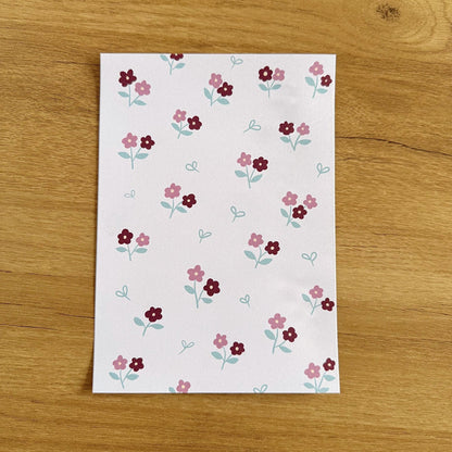 Burgundy Scrapbook Paper Pack A5 - Coquette Cloud Co