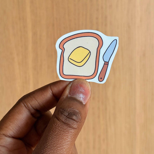 Butter Toast Sticker - Coquette Cloud Co