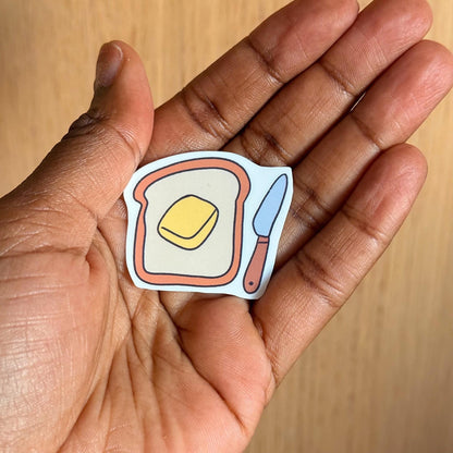 Butter Toast Sticker - Coquette Cloud Co