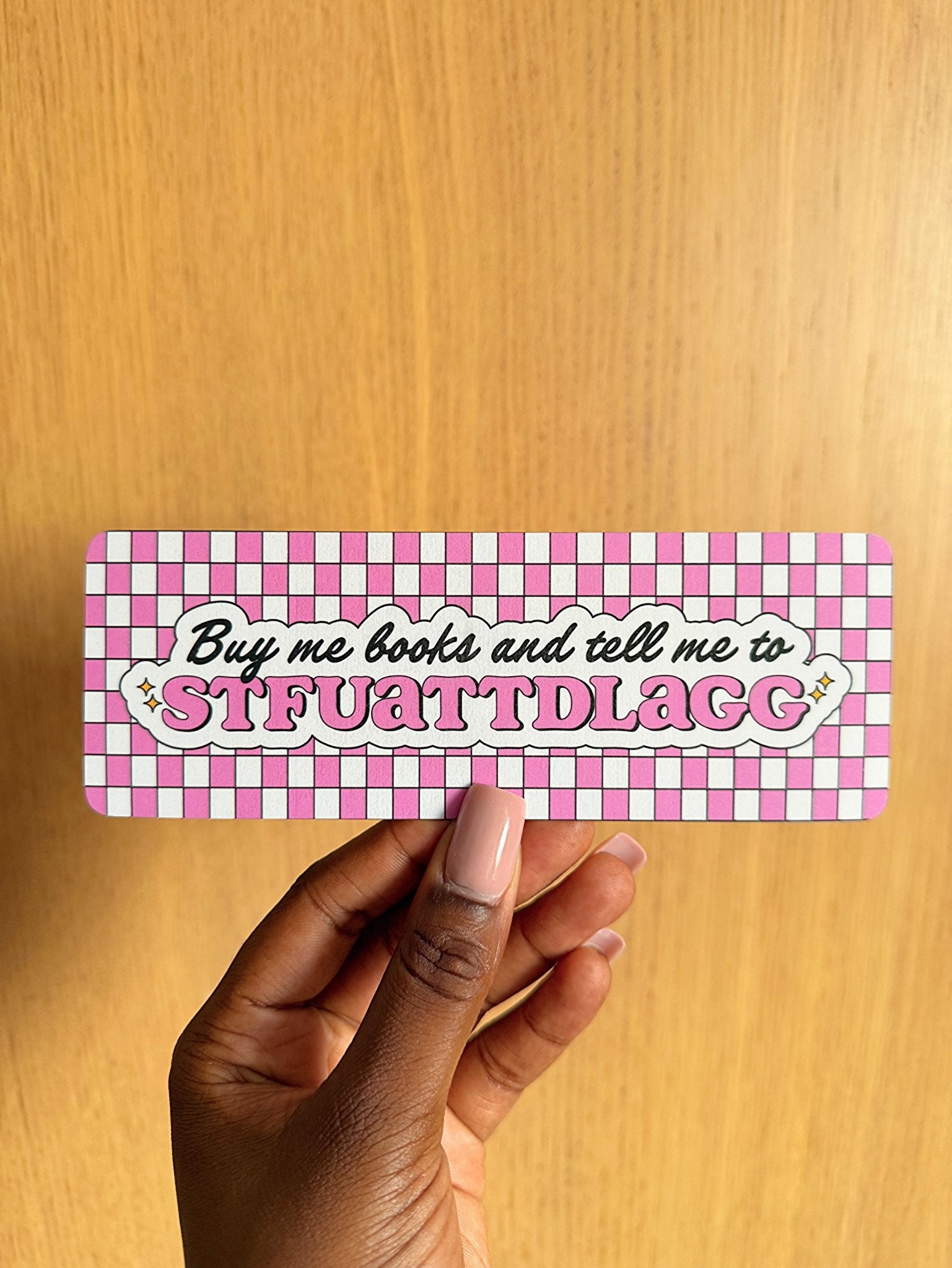 Buy Me Books & Tell Me Bookmark - Coquette Cloud Co