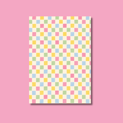 Checkered Scrapbook Paper Pack A5 - Coquette Cloud Co