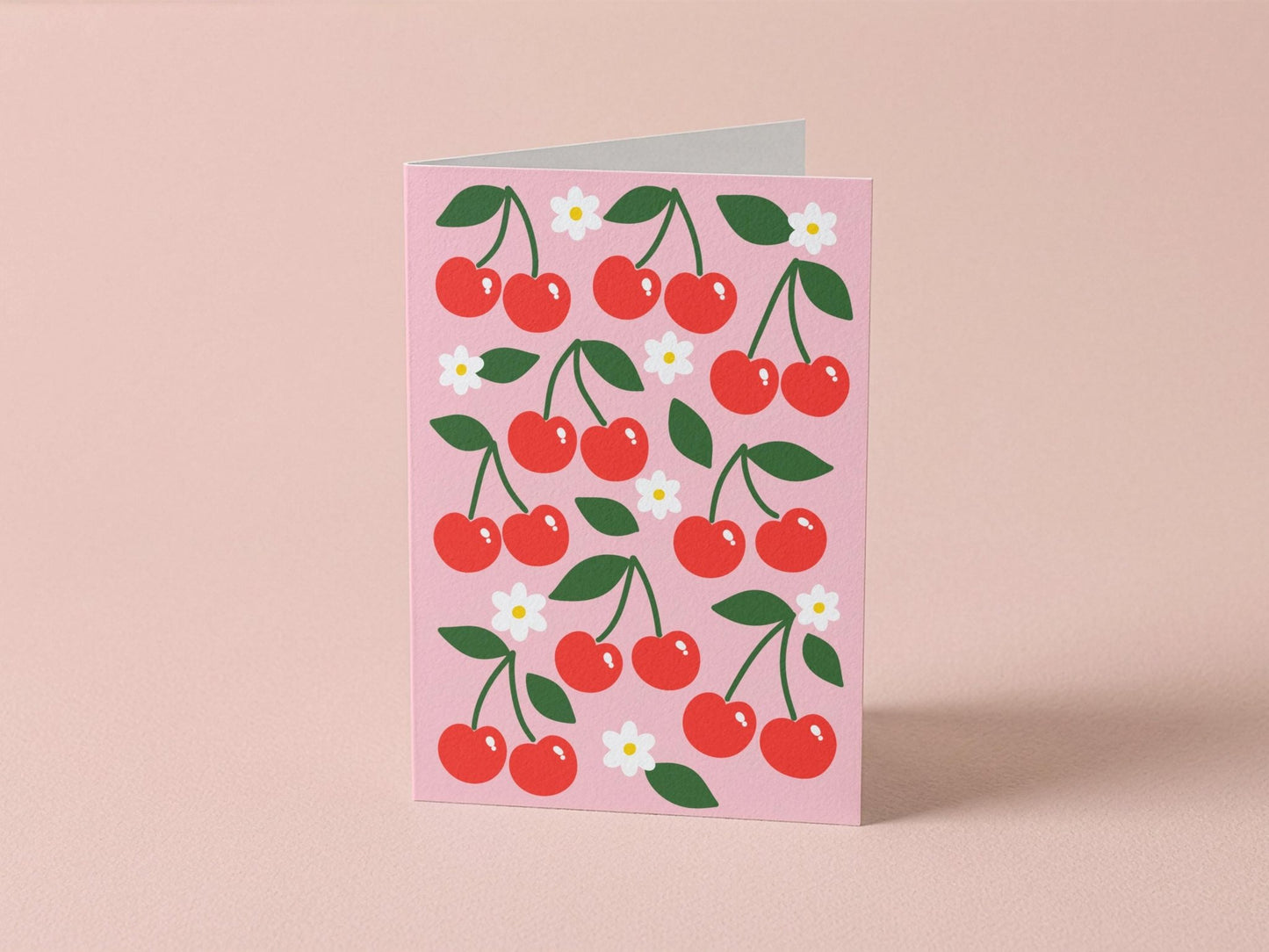 Cherry Cute Fruit Greeting Card - Coquette Cloud Co