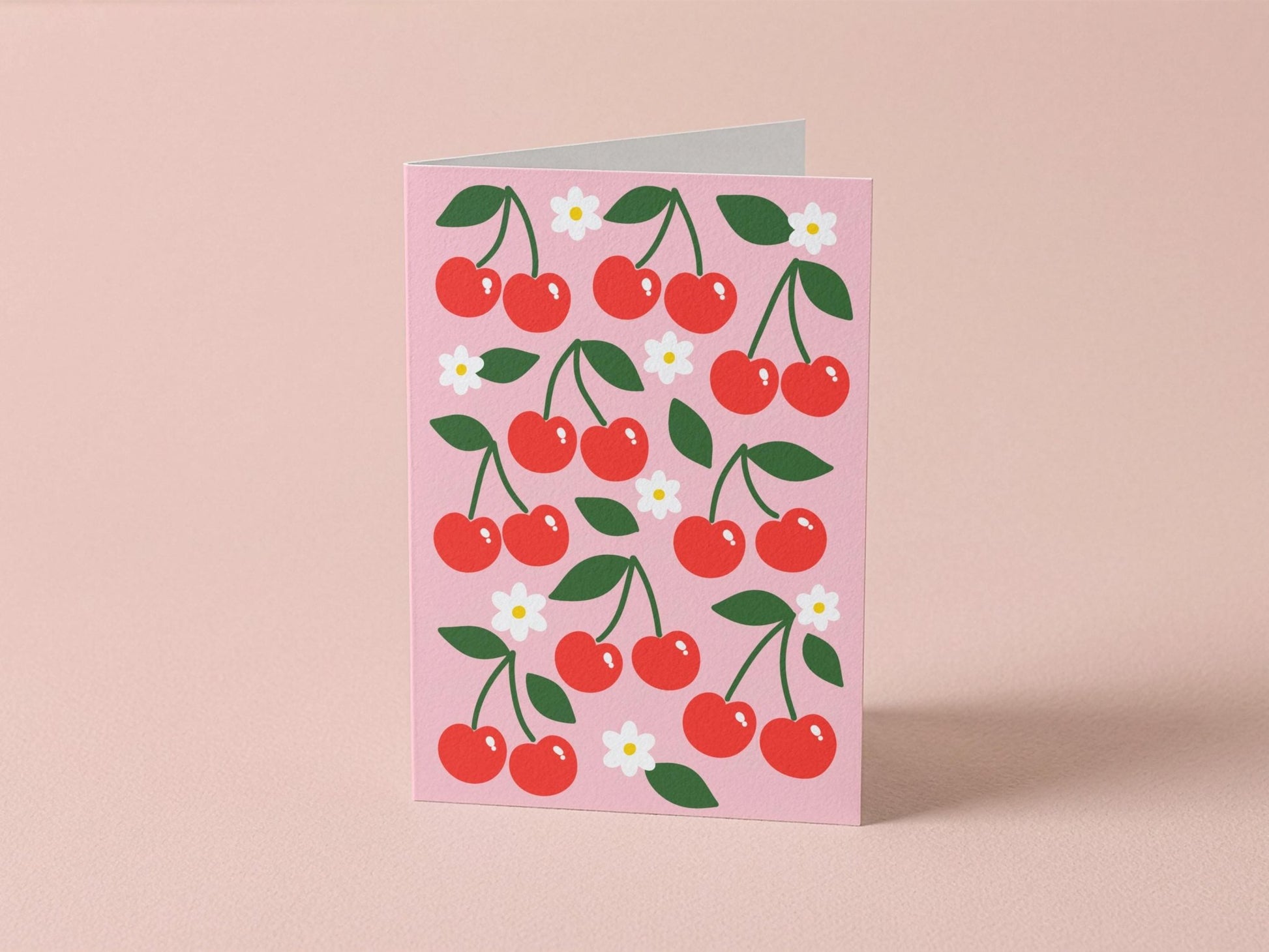 Cherry Cute Fruit Greeting Card - Coquette Cloud Co