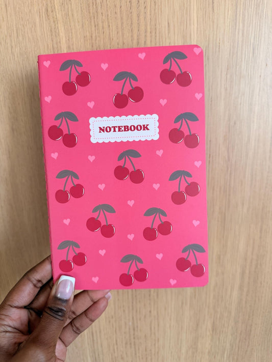 Cherry Heart Notebook A5 - Coquette Cloud Co