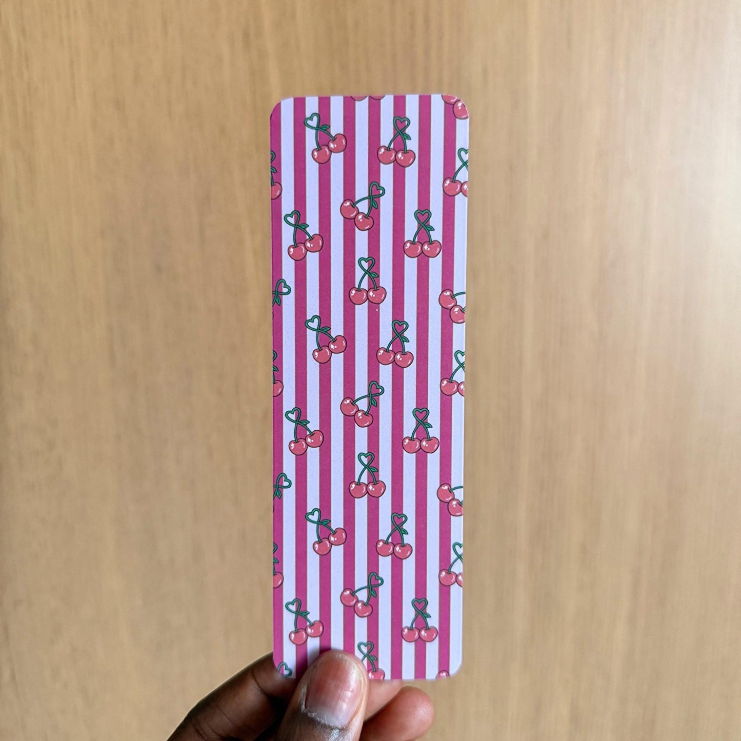 Cherry Stripes Bookmark - Coquette Cloud Co