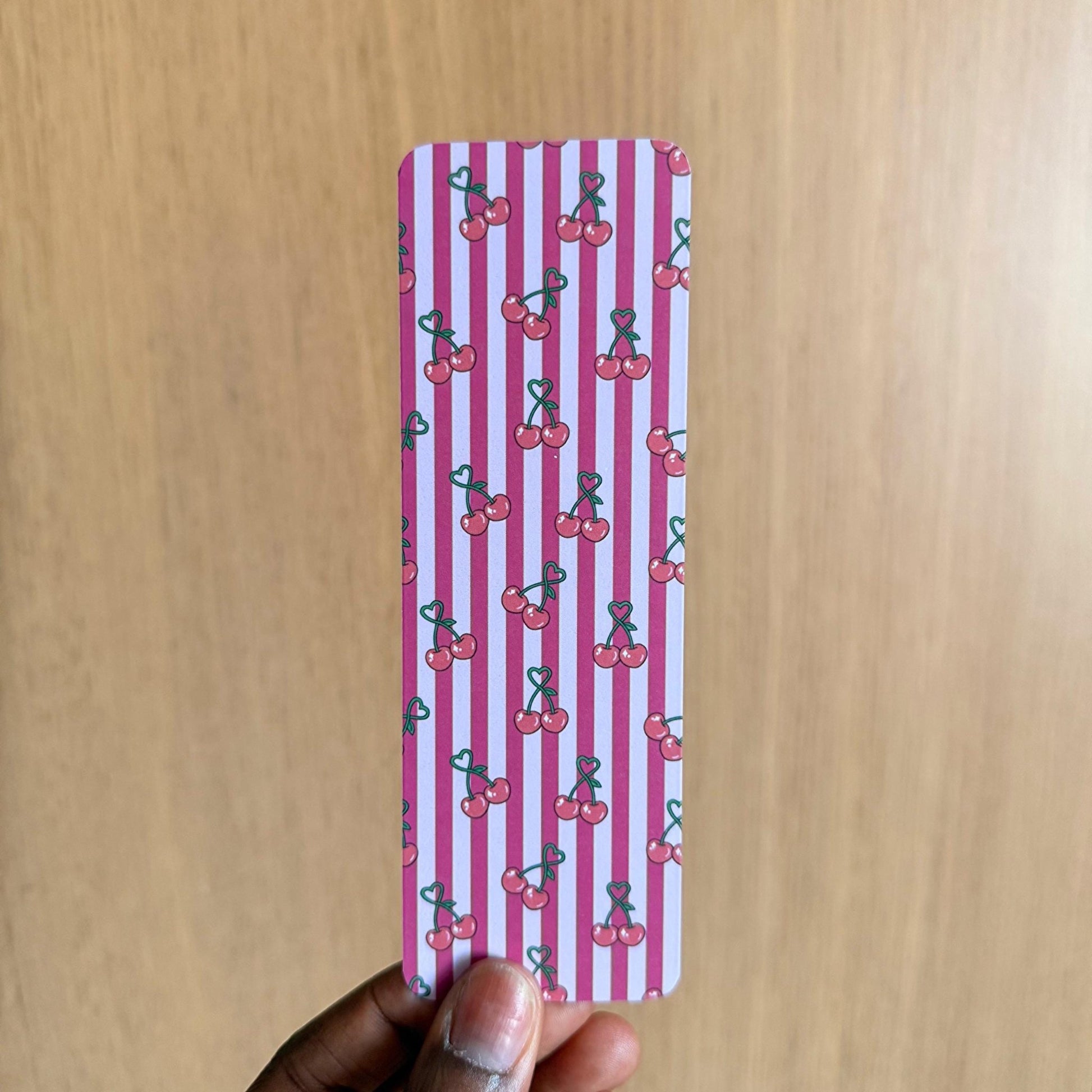 Cherry Stripes Bookmark - Coquette Cloud Co