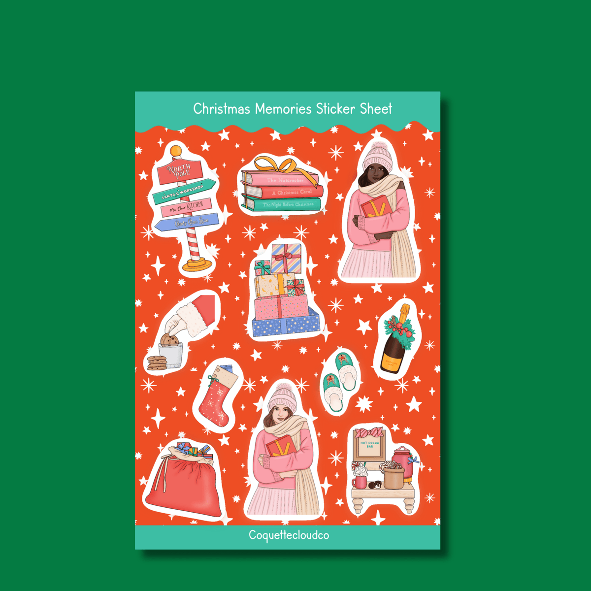 Christmas Memories Sticker Sheet - Coquette Cloud Co