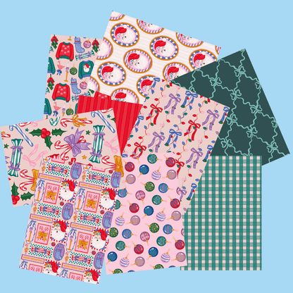 Christmas Scrapbook Paper Pack A5 - Coquette Cloud Co
