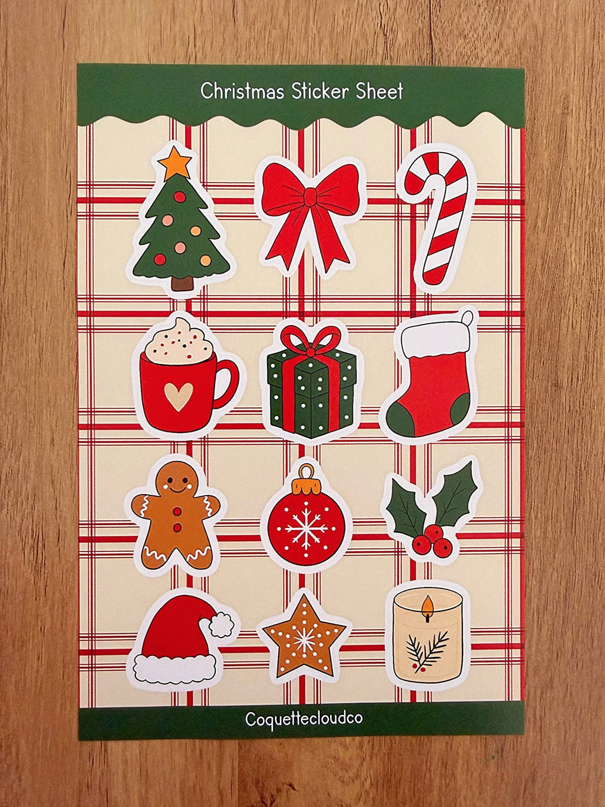 Christmas Sticker Sheet - Coquette Cloud Co