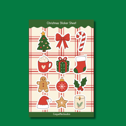 Christmas Sticker Sheet - Coquette Cloud Co