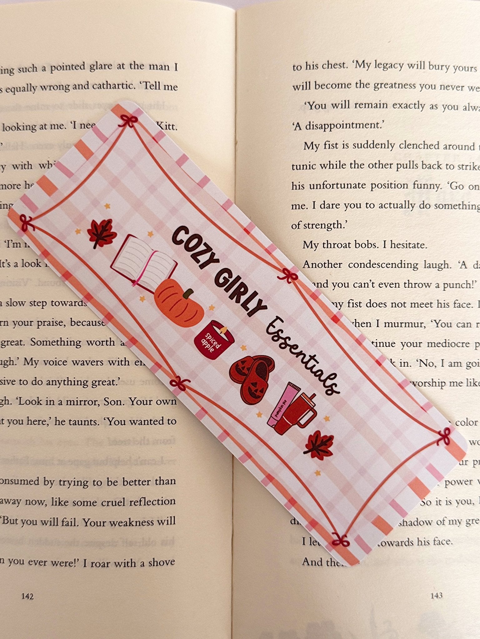 Cozy Girly Bookmark - Coquette Cloud Co