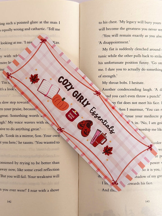 Cozy Girly Bookmark - Coquette Cloud Co