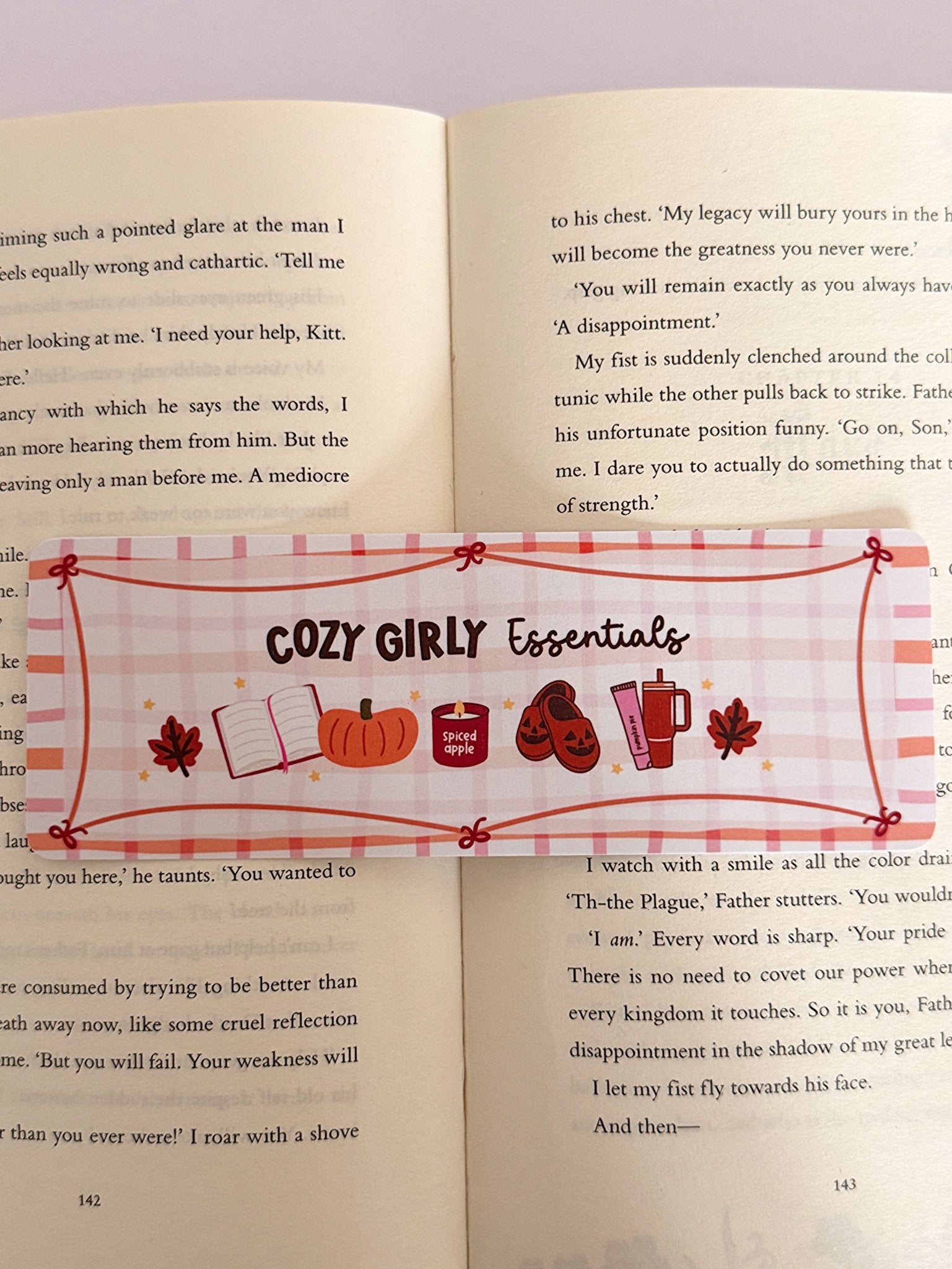 Cozy Girly Bookmark - Coquette Cloud Co