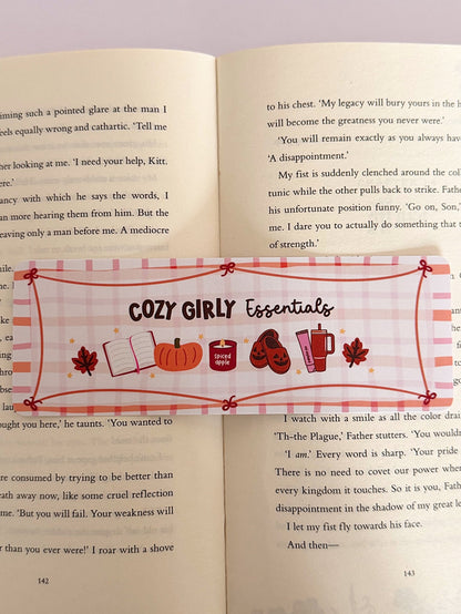Cozy Girly Bookmark - Coquette Cloud Co